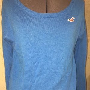 Blue Hollister Sweater Top XS Long Sleeve